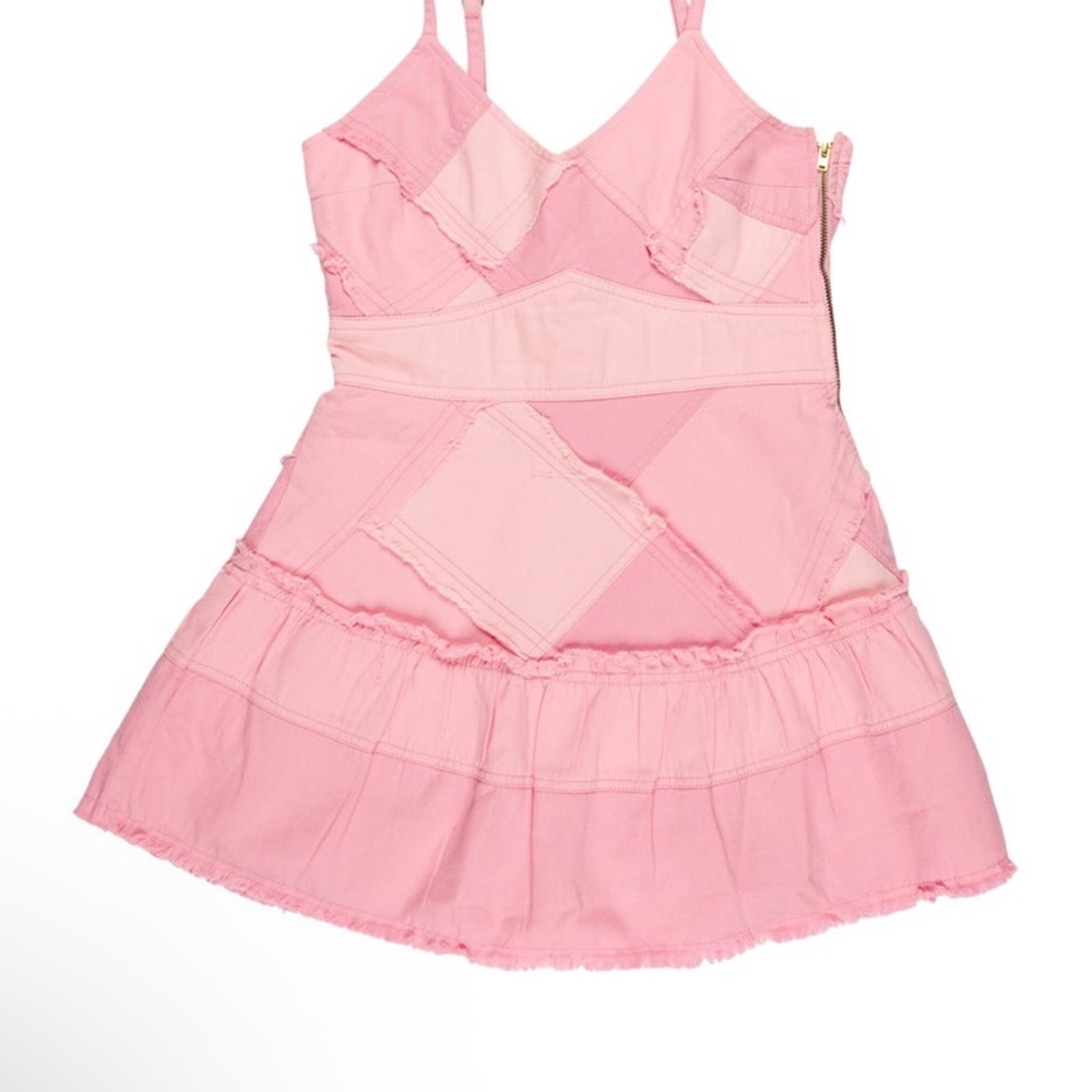 Loveshackfancy Blush Patchwork Midi Dress - image 1